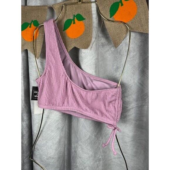 Salt + Cove Womens Textured One Shoulder Bikini Swim top Juniors D/DD - Picture 7 of 7